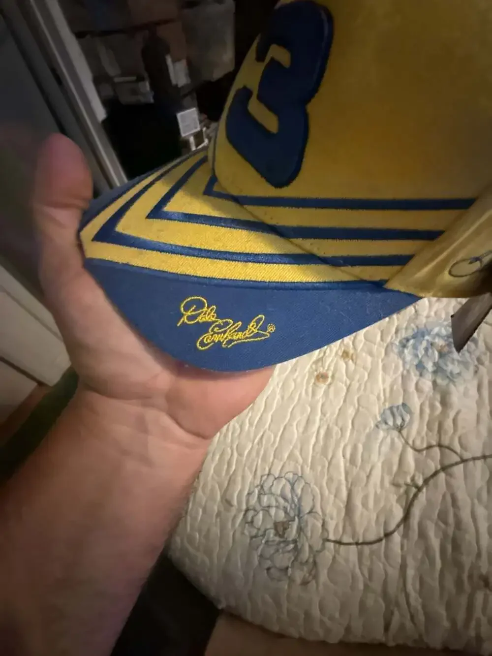 Vintage Dale Earnhardt #3 NASCAR Yellow and Blue Baseball Cap